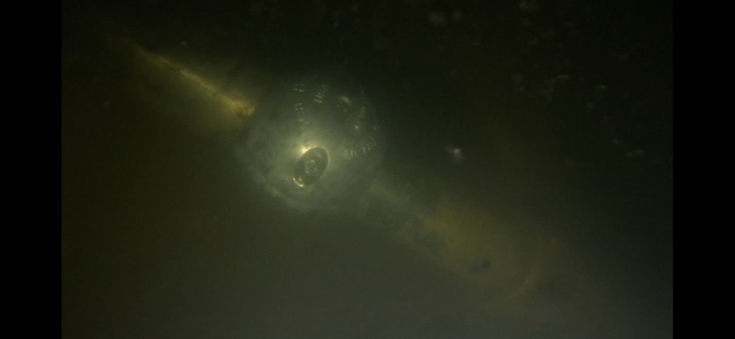 Drive line anode plate and mounting area underwater
